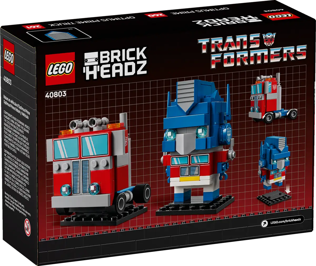 Robot et véhicule Optimus Prime (40803)